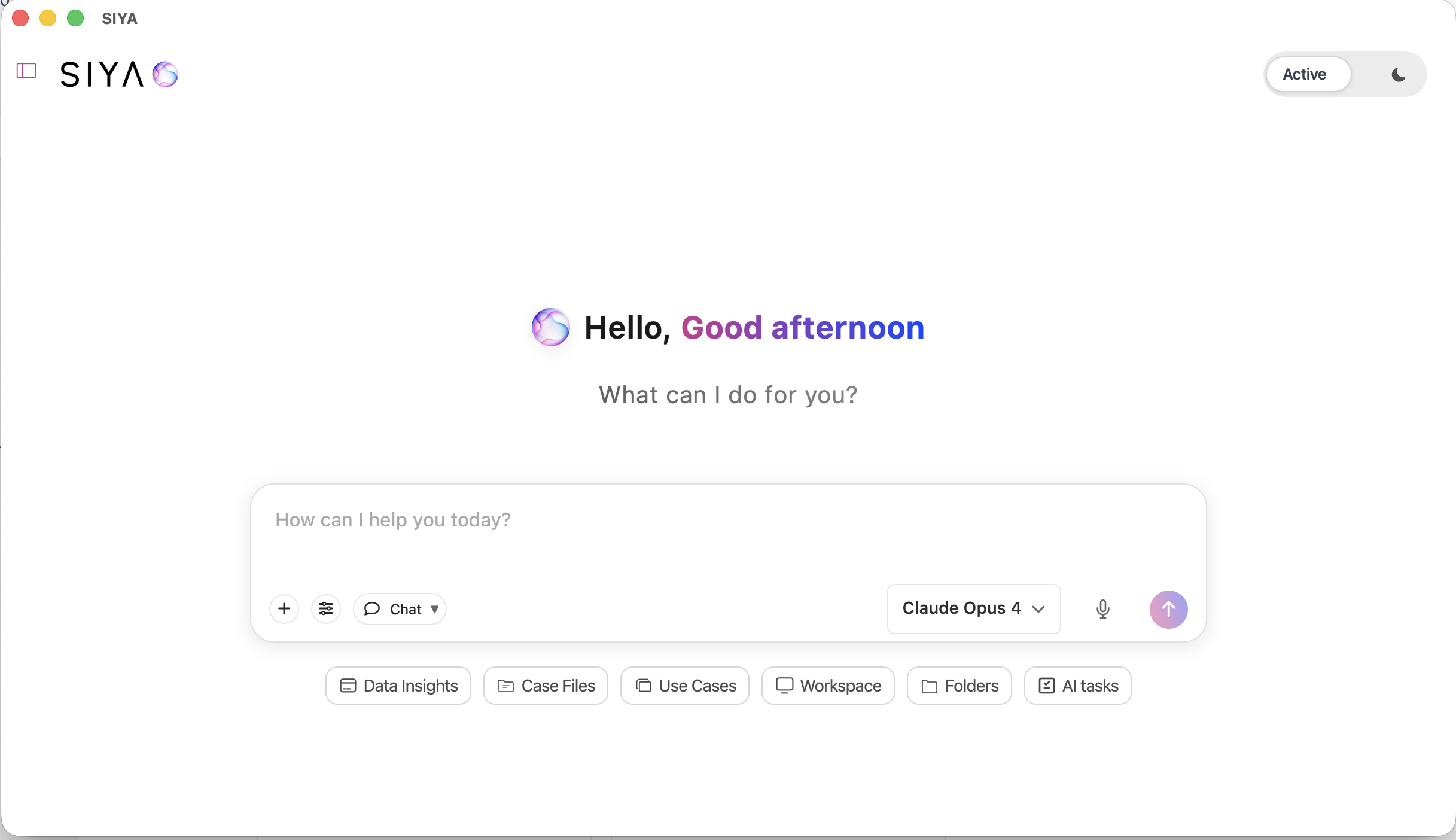 Siya Interface Overview